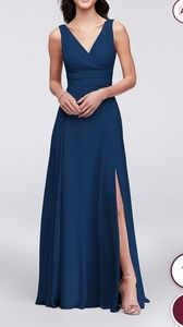 Surplice Tank Long Chiffon Bridesmaid Dress